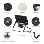 NOCTIS LUX 2 mozgásérzékelős LED-reflektor, 120°, IP44, 30 W, Természetes fehér, fekete SLI029039NW_CZUJNIK SpectrumLED