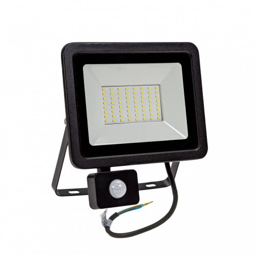 NOCTIS LUX LED reflektor 2 SMD 230V 50W IP44 CW fekete mozgásérzékelős, SLI029040CW_CZUJNIK SpectrumLED