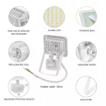 NOCTIS LUX 2 mozgásérzékelős LED-reflektor, 120°, IP44, 10 W, Természetes fehér, fehér SLI029041NW_CZUJNIK SpectrumLED
