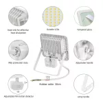 [OUTLET]  NOCTIS LUX 2 mozgásérzékelős LED-reflektor, 120°, IP44, 30 W, Meleg fehér, fehér SLI029043WW_CZUJNIK SpectrumLED