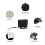 NOCTIS LUX 3 FLOODLIGHT 10W CW 230V IP65 90X75X27MM BLACK