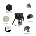 NOCTIS mozgásérzékelős LED-reflektor, 120°, IP44, 20 W, Hideg fehér, fekete SLI029049CW_CZUJNIK_PW SpectrumLED