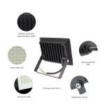 NOCTIS LUX 3 LED-reflektor, 120°, IP65, 20 W, Hideg fehér, fekete SLI029049CW_PW SpectrumLED