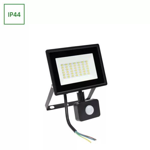 NOCTIS LUX 3 FLOODLIGHT 30W NW 230V IP44 150X190X53MM BLACK WITH PIR SENSOR