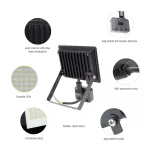 NOCTIS LUX 3 FLOODLIGHT 30W NW 230V IP44 150X190X53MM BLACK WITH PIR SENSOR