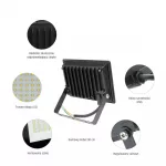 NOCTIS LUX 3 LED-reflektor, 100°, IP65, 30 W, Meleg fehér, fekete SLI029050WW_PW SpectrumLED