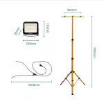 TRIPOD állvány + Noctis LED-reflektor, 100°, IP65, 2x50 W, Természetes fehér, Fekete SLI029051NW_TRIPOD_PW SpectrumLED