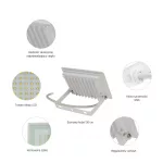 NOCTIS LED-reflektor, 100°, IP65, 30 W, Természetes fehér, fehér SLI029054NW_PW SpectrumLED