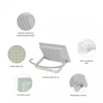 NOCTIS LED-reflektor, 100°, IP65, 30 W, Természetes fehér, fehér SLI029054NW_PW SpectrumLED