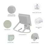NOCTIS LUX 3 mozgásérzékelős LED-reflektor, 100°, IP44, 30 W, Meleg fehér, fehér SLI029054WW_CZUJNIK_PW SpectrumLED