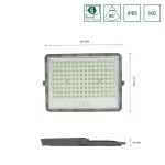 NOCTIS MAX LED-reflektor, 120°, IP65, 100 W, Természetes fehér, szürke SLI029056NW_PW SpectrumLED