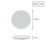NYMPHEA 230V 24W IP54 IK04 115° Körpanel fekete/fehér gyűrűvel CW SLI031035CW_PW SpectrumLED