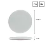 [OUTLET] NYMPHEA 230V 32W IP54 IK04 115° Körpanel fekete/fehér gyűrűvel CW SLI031036CW_PW SpectrumLED