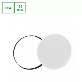   NYMPHEA Fekete & Fehér RINGS 40W CW 230V 115deg IP54 FI485x70 Fehér / Fekete ROUND WITH SENSOR SLI031037CW_PW_CZUJNIK SpectrumLED
