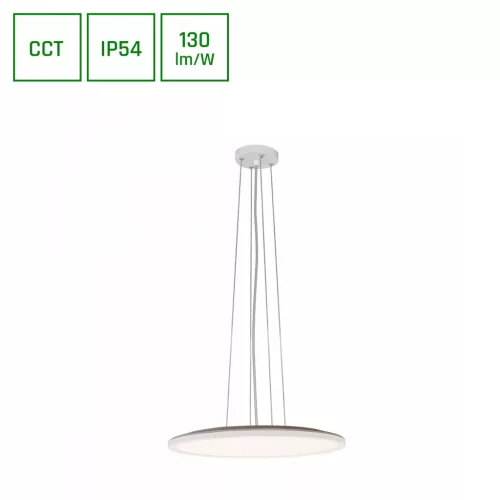 NYMPHEA FLAT DUO 36W CCT 230V 120DEG IP54 FI400X26MM WHITE ROUND SLI031047CCT_PW SpectrumLED
