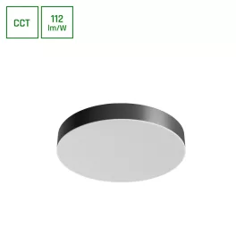   NYMPHEA OPTIMA BLACK 24W CCT 230V 120DEG IP20 FI300X50MM WHITE BLACK ROUND SLI031049CCT_PW SpectrumLED