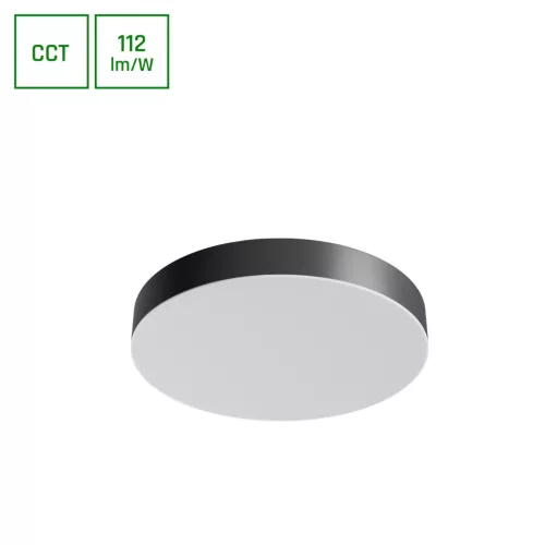 NYMPHEA OPTIMA BLACK 24W CCT 230V 120DEG IP20 FI300X50MM WHITE BLACK ROUND SLI031049CCT_PW SpectrumLED