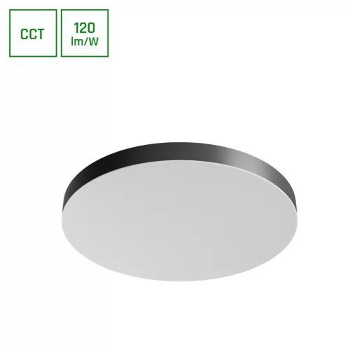 NYMPHEA OPTIMA BLACK 65W CCT 230V 120DEG IP20 FI600X50MM WHITE BLACK ROUND SLI031051CCT_PW SpectrumLED
