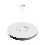 NYMPHEA OPTIMA BLACK 65W CCT 230V 120DEG IP20 FI600X50MM WHITE BLACK ROUND SLI031051CCT_PW SpectrumLED