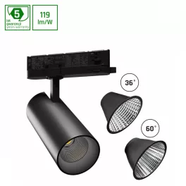   ANDROMEDA Ra>90 15-27W NW 230V 36, 60deg IP20 74x170x170  black 5y warranty with power change SLI033021NW_PW SpectrumLED