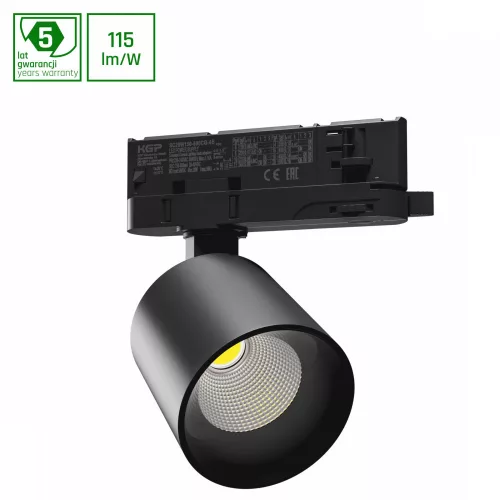 ARTEMIDA MINI háromfázisú sínes lámpa, 6,5-20W, 36/60°, CRI 90, Meleg fehér, Fekete