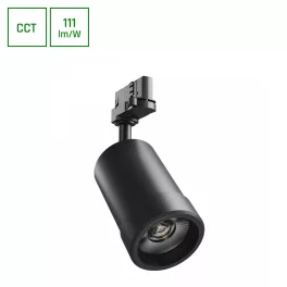   PAVA BASIC háromfázisú sínes lámpa, 20W, 20/45°, CRI 80, Szabályozható színhőmérséklet, Fekete SLI033033CCT_PW SpectrumLED