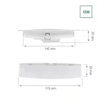 ALGINE 2IN1 SURFACE-RECESSED DOWNLIGHT 12W 1160LM WW 230V IP20 ROUND SLI037028WW_PW SpectrumLED