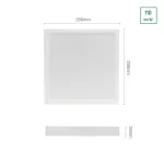 ALGINE SURFACE DOWNLIGHT 24W NW 230V 120st IP20  IK06 288x288x38mm white square SLI037031NW_PW SpectrumLED