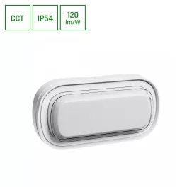   PASTILO 10W CCT 230V 120DEG IP54 IK10 205x105x47mm WHITE OVAL SLI042000CCT_PW SpectrumLED