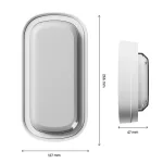 PASTILO 15W CCT 230V 120DEG IP54 IK10 266x137x47mm WHITE OVAL SLI042002CCT_PW SpectrumLED