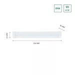 AQUATICA 15W CW 230V 150st IP44 596x46x63 WHITE round ends, switch SLI043016CW_PW SpectrumLED
