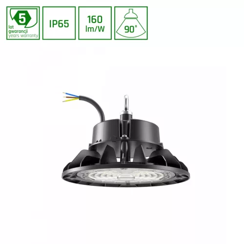 PLATEO 4 HIGH BAY 100W/75W/55W NW 230V 90DEG IP65 IK09 220X135MM BLACK 5Y WARRANTY WITH POWER CHANGE 0-10V SLI044034NW_PW SpectrumLED