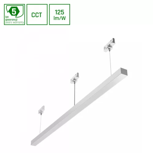 ALLDAY BASIC Lineáris lámpa, 40W, 115°, IP20, Szabályozható színhőmérséklet, fehér, 5 év garancia SLI047300CCT_PW_3F_ZWI SpectrumLED