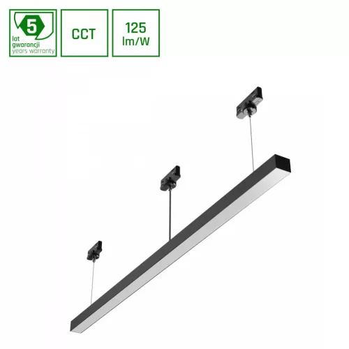 ALLDAY BASIC Lineáris lámpa, 40W, 115°, IP20, Szabályozható színhőmérséklet, fekete, 5 év garancia SLI047301CCT_PW_3F_ZWI SpectrumLED