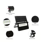 NOCTIS napelemes LED-reflektor, 110°, IP65, 2 W, Hideg fehér, fekete SLI050001 SpectrumLED