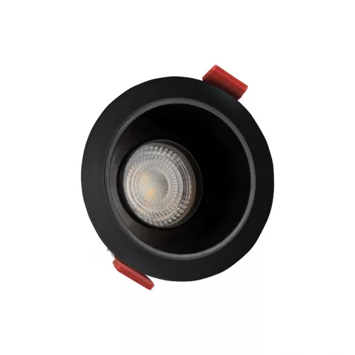 FIALE COMFORT ANTI GLARE GU10 250V IP20 FI85x50mm BLACK round, reflector black, adjustable SLIP001019 SpectrumLED