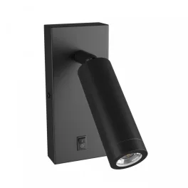   MADARA SLIM MR11 SWITCH SCONCE 230V IP20 38x95 + base140x60x25 BLACK SLIP003040 SpectrumLED