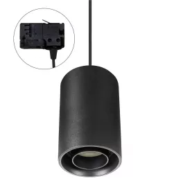   CHLOE GU10 SPOT 3 PHASE TRACK MOUNTED GU10 250V IP20 80X130MM BLACK ROUND ADJUSTABLE