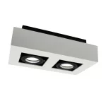 MIRORA GU10 X2 IP20 négyszögletes fehér/fekete SLIP005046 SpectrumLED