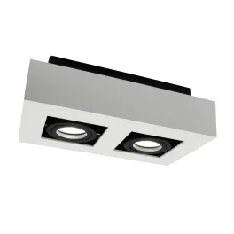   MIRORA GU10 X2 IP20 négyszögletes fehér/fekete SLIP005046 SpectrumLED