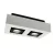 MIRORA GU10 X2 IP20 négyszögletes fehér/fekete SLIP005046 SpectrumLED