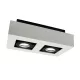 MIRORA GU10 X2 IP20 négyszögletes fehér/fekete SLIP005046 SpectrumLED