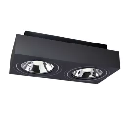   MIRORA GU10 X2 IP20 négyszögletes fekete SLIP005050 SpectrumLED