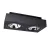 MIRORA GU10 X2 IP20 négyszögletes fekete SLIP005050 SpectrumLED