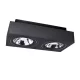 MIRORA GU10 X2 IP20 négyszögletes fekete SLIP005050 SpectrumLED