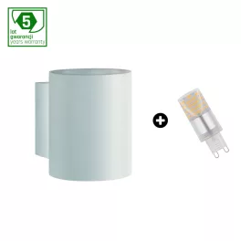   Set 5y warranty - SQUALLA G9 tube white + LED G9 4W CW SLIP006011_WOJ14435 SpectrumLED