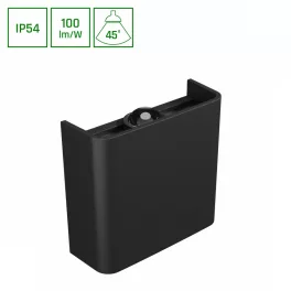   LUNARIX SCONCE 2W CCT 230V IP54 Ra90 110x100x40mm BLACK, up/down light SLIP007015 SpectrumLED