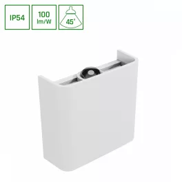   LUNARIX SCONCE 2W CCT 230V IP54 Ra90 110x100x40mm WHITE, up/down light SLIP007016 SpectrumLED