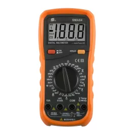   Home SMA 64 digitális multiméter, egyenfeszültség, váltófeszültség, egyenáram, váltóáram, ellenállás, hőmérséklet mérése,, SMA_64