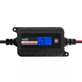   SAL SMC20 SMART akkumulátortöltő, 6-12V/2A, LCD kijelző, teljesen automatikus, minden elterjedt akkutípushoz, digitális kijelző, karbantartó töltés, kétféle csatlakozókábel